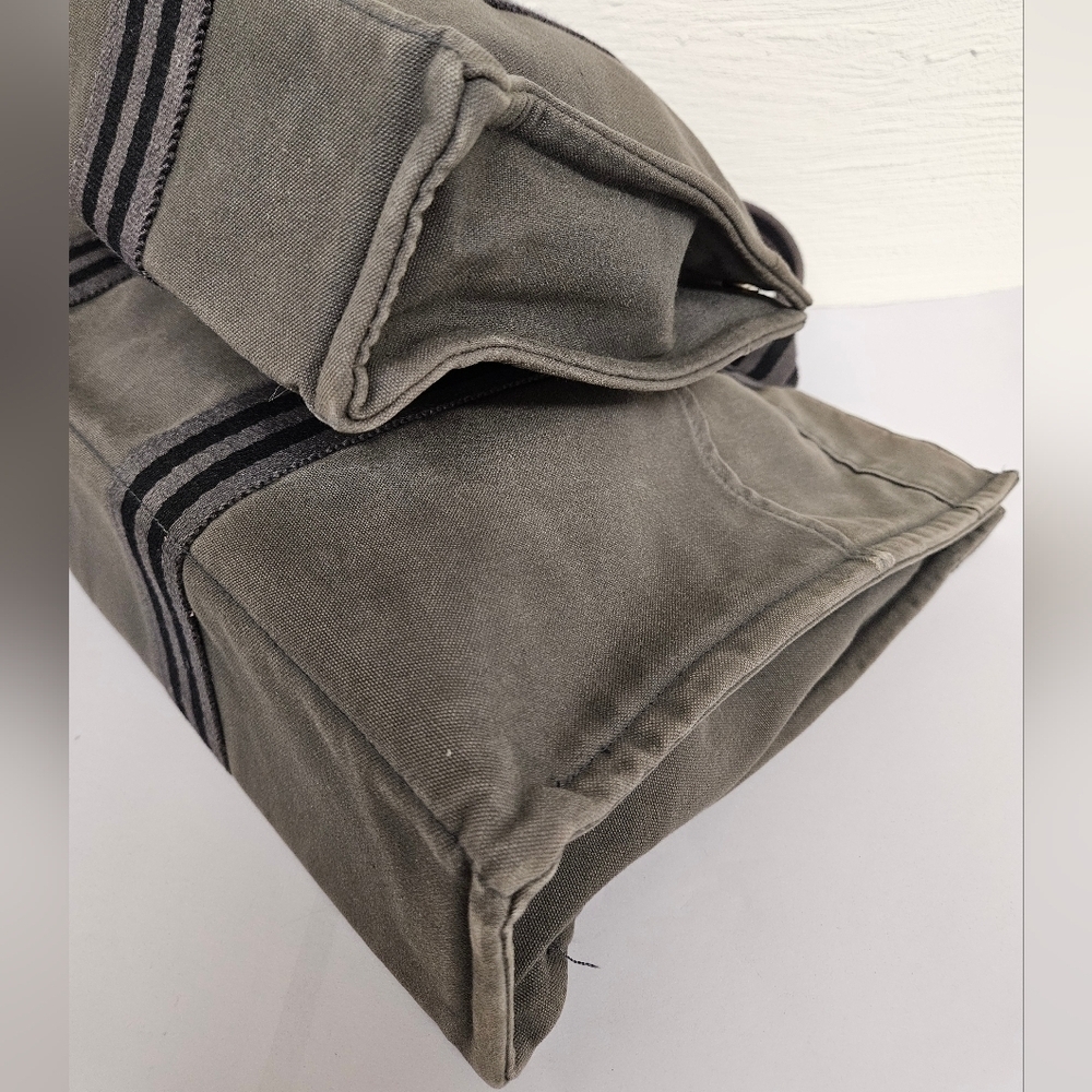 Hermes Canvas Fourre Tout Holdall MM and GM Tote Bag Set in Gray and Black - Picture 9 of 17